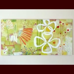 Canvas Wild Flower Wall Art - Large
